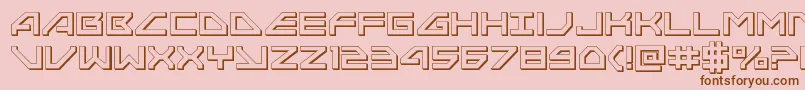 Neonavy3D Font – Brown Fonts on Pink Background