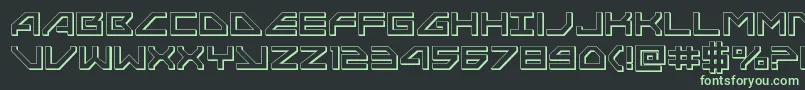 Neonavy3D Font – Green Fonts on Black Background