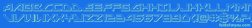 Neonavy3D Font – Green Fonts on Blue Background