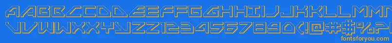 Neonavy3D Font – Orange Fonts on Blue Background