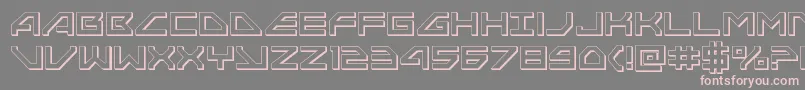 Neonavy3D Font – Pink Fonts on Gray Background