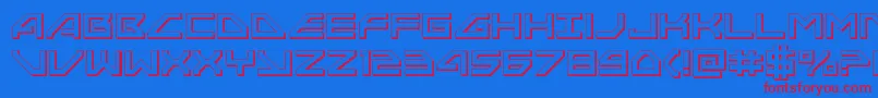 Neonavy3D Font – Red Fonts on Blue Background