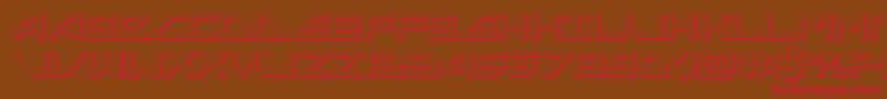 Neonavy3D-Schriftart – Rote Schriften auf braunem Hintergrund