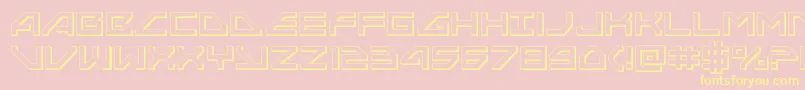 Neonavy3D Font – Yellow Fonts on Pink Background