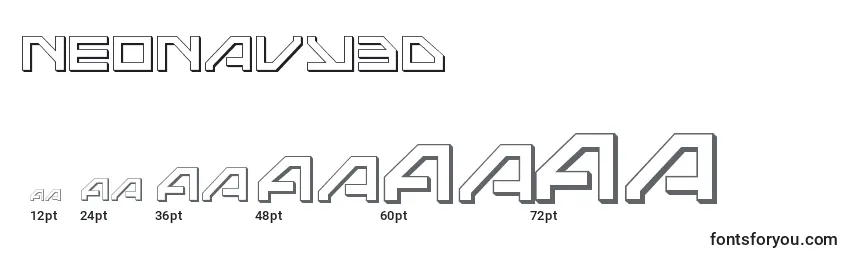 Neonavy3D Font Sizes