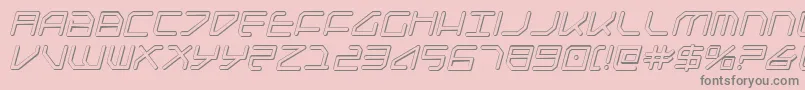 Federapolissi-Schriftart – Graue Schriften auf rosa Hintergrund