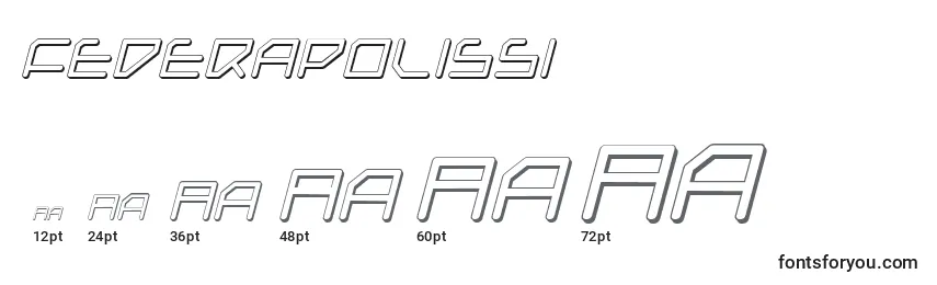 Federapolissi Font Sizes