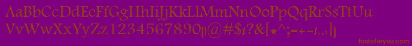 KhalaadHadeel Font – Brown Fonts on Purple Background