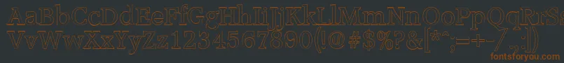 AccoladeoutlineRegular Font – Brown Fonts on Black Background