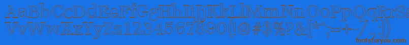 AccoladeoutlineRegular Font – Brown Fonts on Blue Background