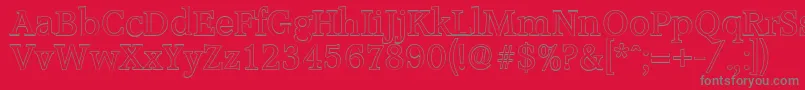 AccoladeoutlineRegular Font – Gray Fonts on Red Background