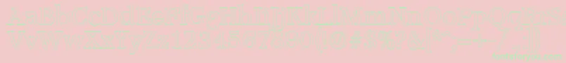 AccoladeoutlineRegular-Schriftart – Grüne Schriften auf rosa Hintergrund