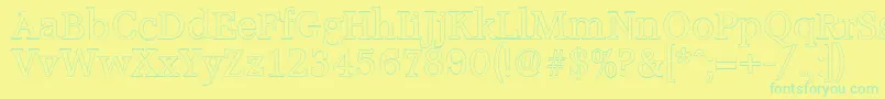 fuente AccoladeoutlineRegular – Fuentes Verdes Sobre Fondo Amarillo