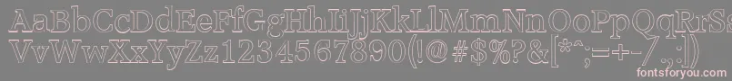 AccoladeoutlineRegular Font – Pink Fonts on Gray Background