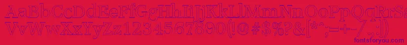 AccoladeoutlineRegular Font – Purple Fonts on Red Background