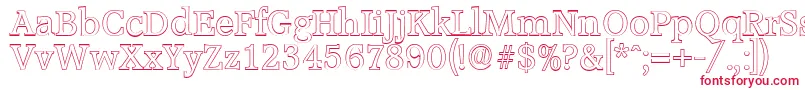 AccoladeoutlineRegular Font – Red Fonts