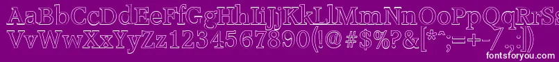 More about AccoladeoutlineRegular Font AccoladeoutlineRegular Font – White Fonts on Purple Background