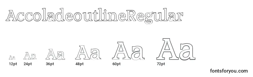 Размеры шрифта AccoladeoutlineRegular