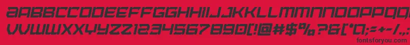 Laserwolfcondital Font – Black Fonts on Red Background