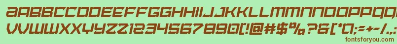 Laserwolfcondital Font – Brown Fonts on Green Background