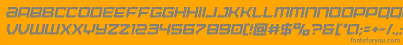 Laserwolfcondital Font – Gray Fonts on Orange Background