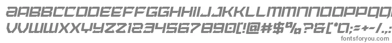 Laserwolfcondital-fontti – harmaat kirjasimet valkoisella taustalla