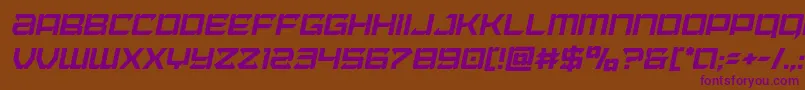 Weitere Informationen zur Laserwolfcondital-Schriftart Laserwolfcondital-Schriftart – Violette Schriften auf braunem Hintergrund