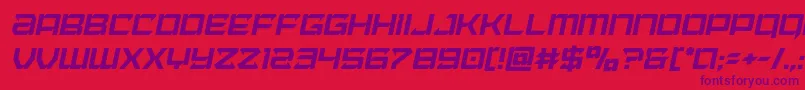 Laserwolfcondital-Schriftart – Violette Schriften auf rotem Hintergrund