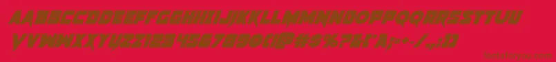 Pistoleerboldital2 Font – Brown Fonts on Red Background