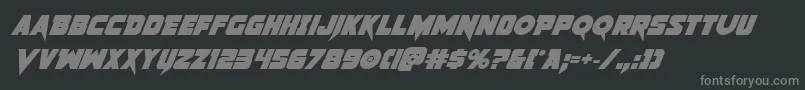 Pistoleerboldital2 Font – Gray Fonts on Black Background