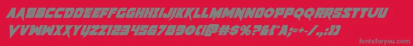 フォントPistoleerboldital2 – 赤い背景に灰色の文字