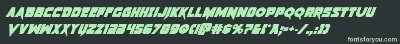 Pistoleerboldital2 Font – Green Fonts on Black Background