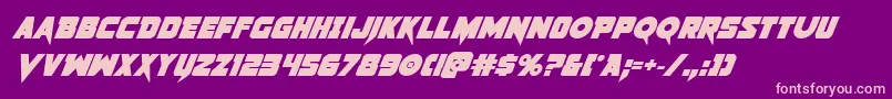 Pistoleerboldital2 Font – Pink Fonts on Purple Background