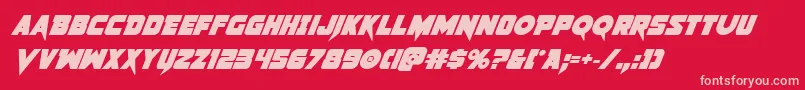 Pistoleerboldital2 Font – Pink Fonts on Red Background
