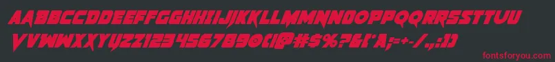 Pistoleerboldital2 Font – Red Fonts on Black Background