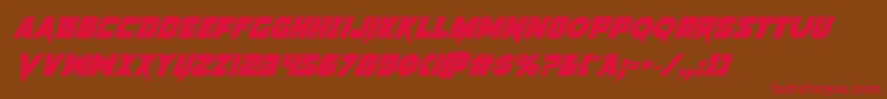 Pistoleerboldital2 Font – Red Fonts on Brown Background
