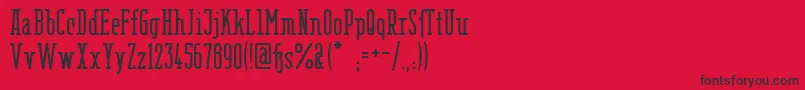 BerlinEmailSerif Font – Black Fonts on Red Background