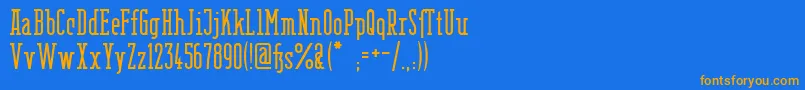 BerlinEmailSerif Font – Orange Fonts on Blue Background