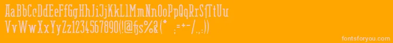 フォントBerlinEmailSerif – オレンジの背景にピンクのフォント