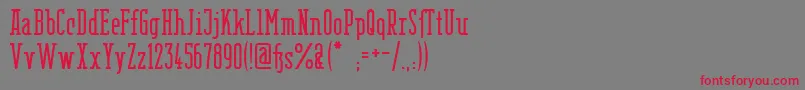 BerlinEmailSerif Font – Red Fonts on Gray Background