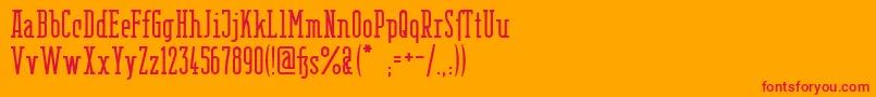BerlinEmailSerif Font – Red Fonts on Orange Background