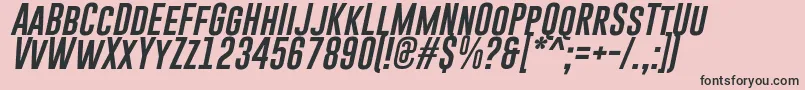 GoboldRegularItalic-Schriftart – Schwarze Schriften auf rosa Hintergrund