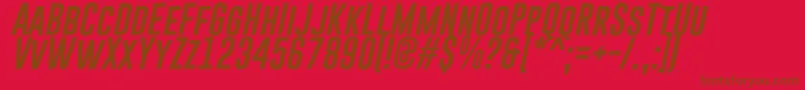 Police GoboldRegularItalic – polices brunes sur fond rouge