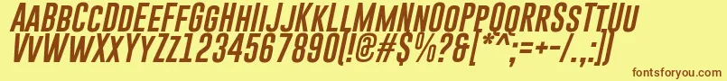 fuente GoboldRegularItalic – Fuentes Marrones Sobre Fondo Amarillo