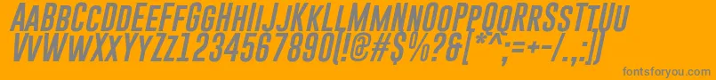 Police GoboldRegularItalic – polices grises sur fond orange
