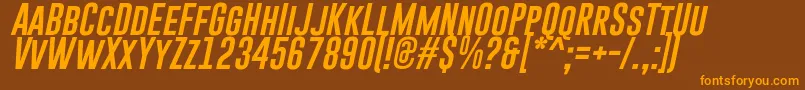 fuente GoboldRegularItalic – Fuentes Naranjas Sobre Fondo Marrón