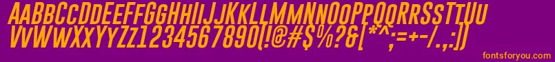 GoboldRegularItalic-Schriftart – Orangefarbene Schriften auf violettem Hintergrund
