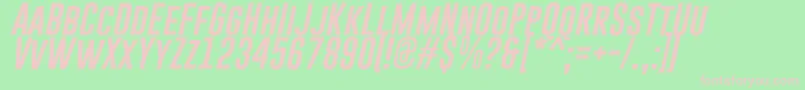 GoboldRegularItalic Font – Pink Fonts on Green Background