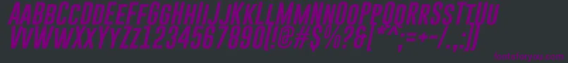 GoboldRegularItalic-fontti – violetit fontit mustalla taustalla