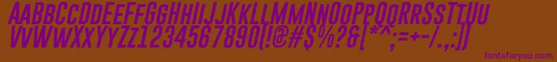 Police GoboldRegularItalic – polices violettes sur fond brun